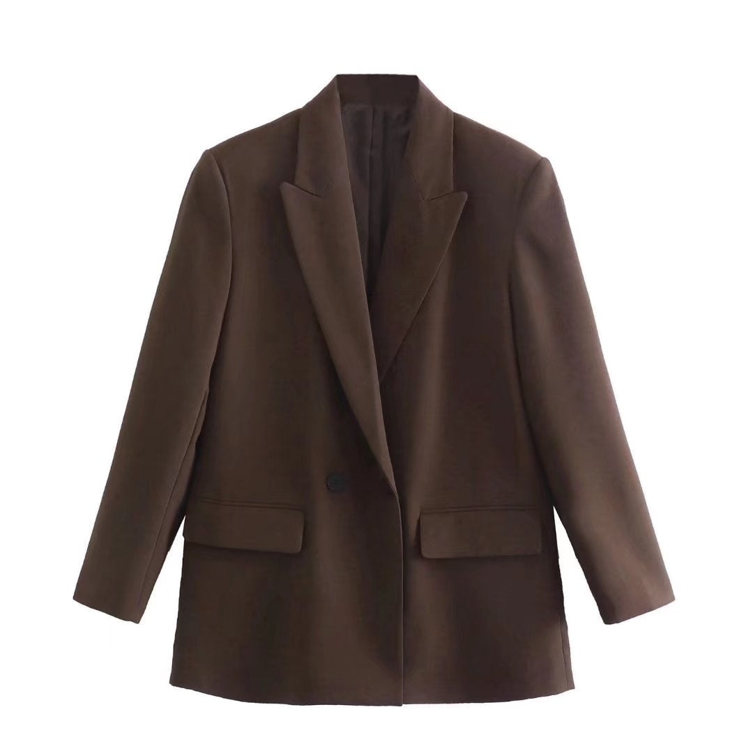 Double-Breasted Structured Blazer
