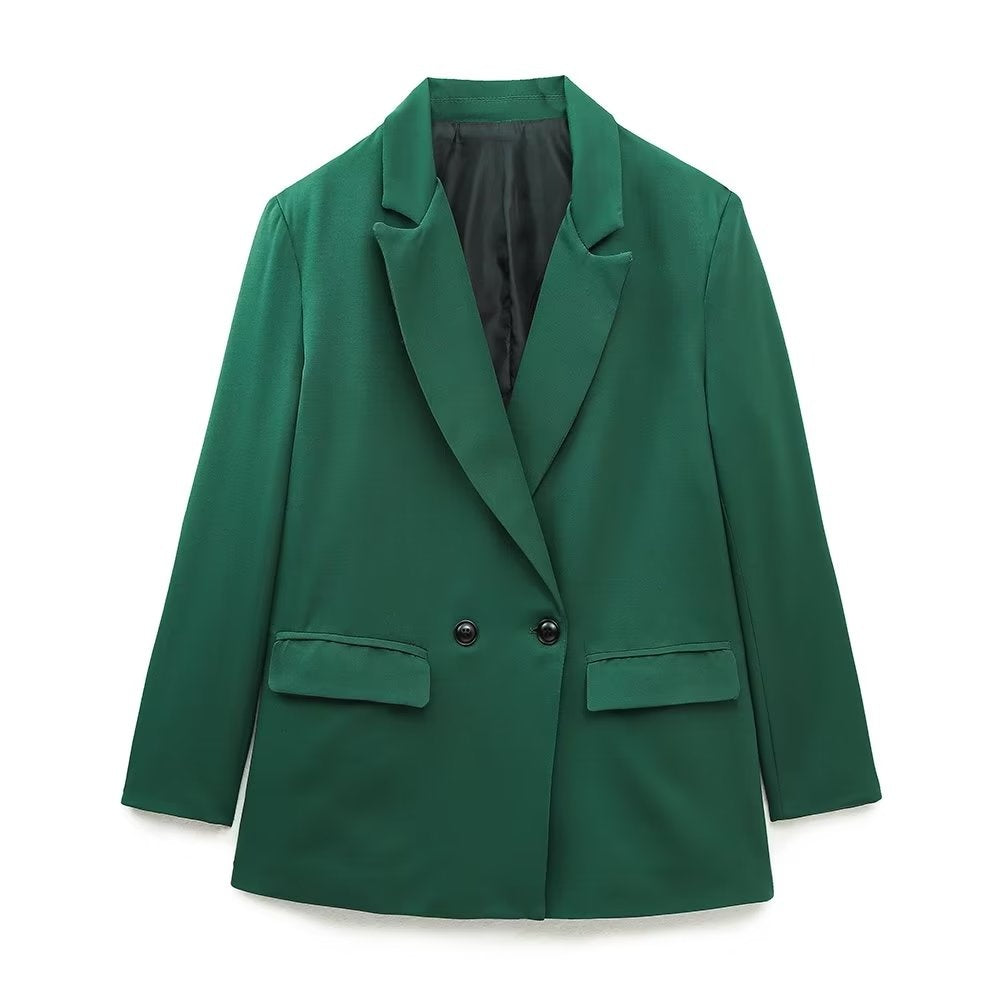Double-Breasted Structured Blazer