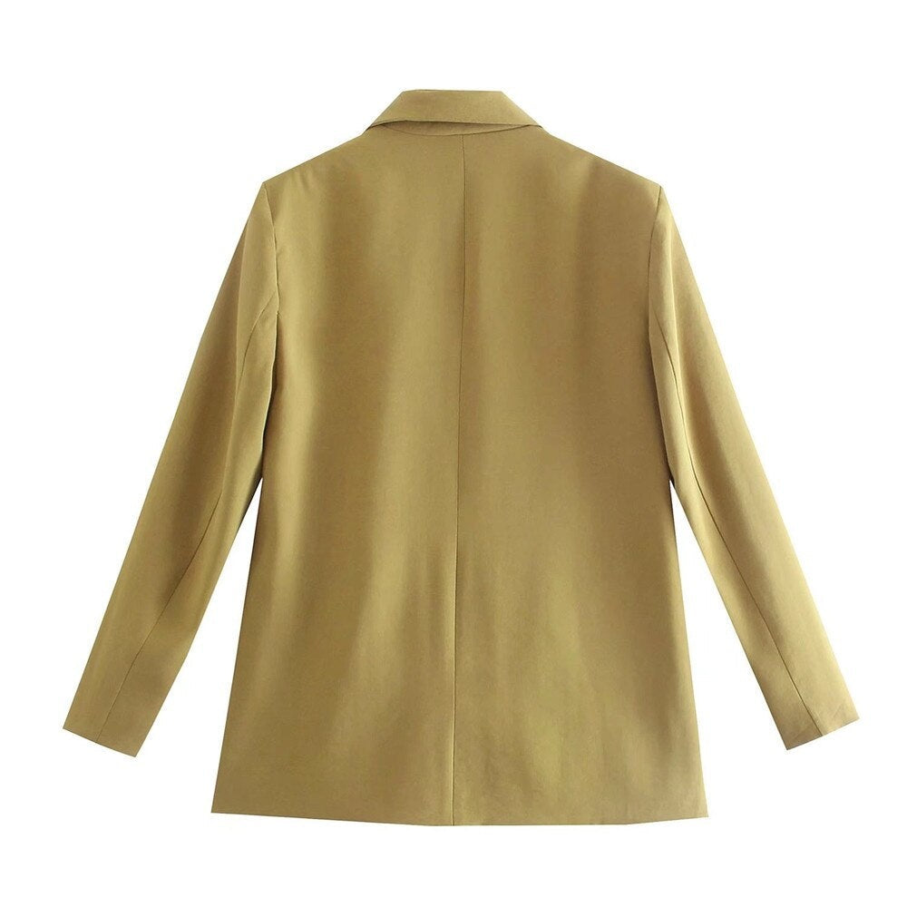 Double-Breasted Structured Blazer