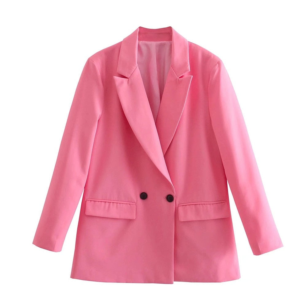 Double-Breasted Structured Blazer