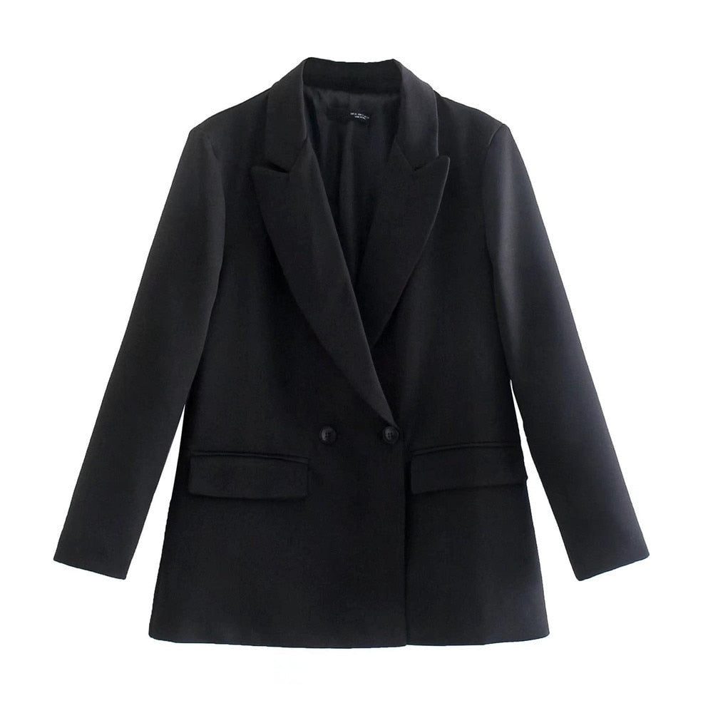 Double-Breasted Structured Blazer