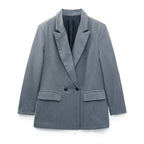 Double-Breasted Structured Blazer