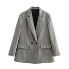 Double-Breasted Structured Blazer