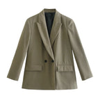 Double-Breasted Structured Blazer
