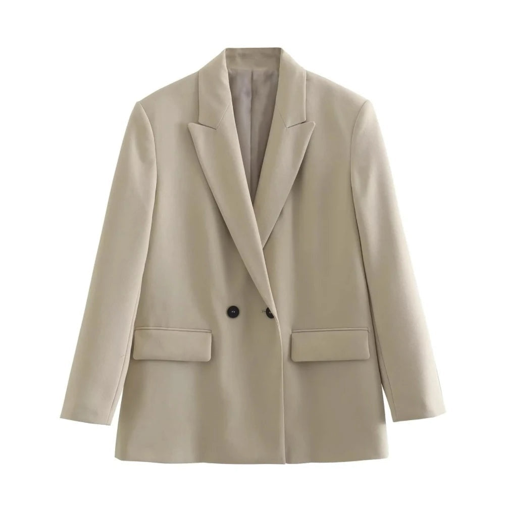 Double-Breasted Structured Blazer