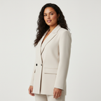 Double-Breasted Structured Blazer