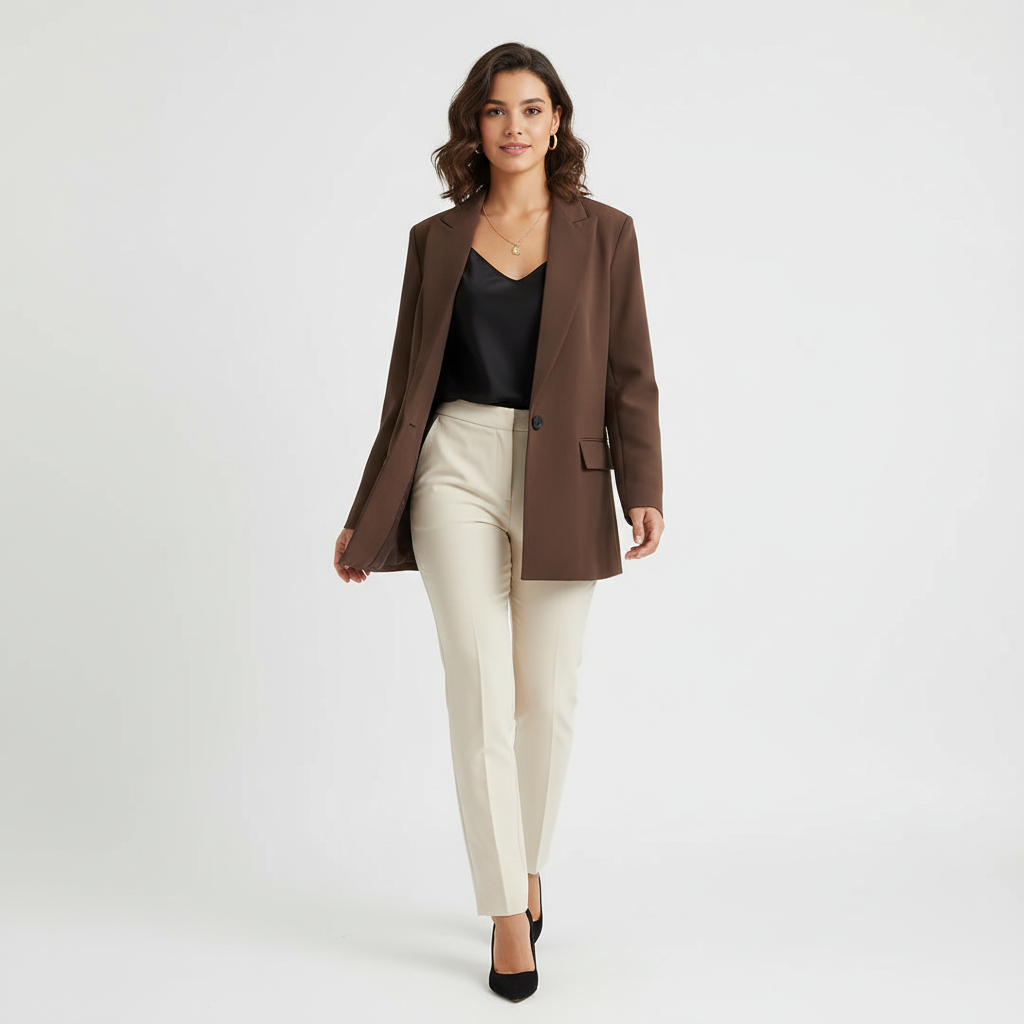 Double-Breasted Structured Blazer