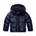 Women's Padded Winter Jacket with Hood and Glossy Finish – Water-Repellent