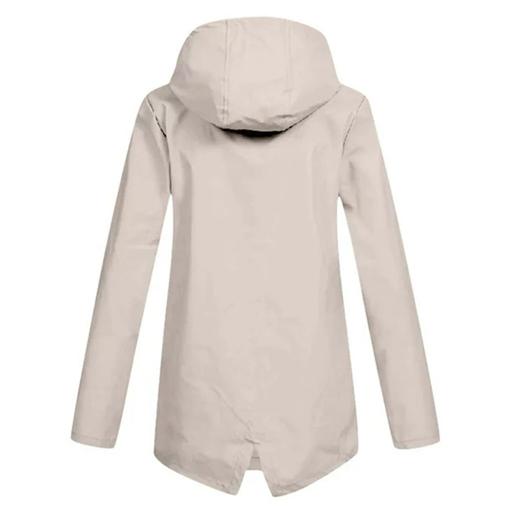 Women's Water-Repellent Zip Jacket with Hood – Lightweight Transitional Coat