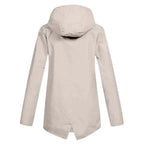 Women's Water-Repellent Zip Jacket with Hood – Lightweight Transitional Coat