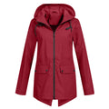 Women's Water-Repellent Zip Jacket with Hood – Lightweight Transitional Coat