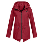 Women's Water-Repellent Zip Jacket with Hood – Lightweight Transitional Coat