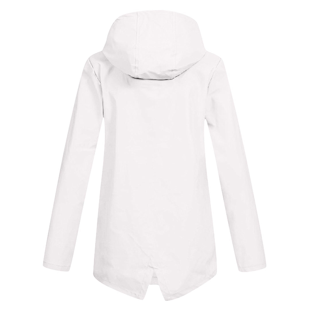 Women's Water-Repellent Zip Jacket with Hood – Lightweight Transitional Coat