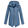 Women's Water-Repellent Zip Jacket with Hood – Lightweight Transitional Coat