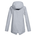 Women's Water-Repellent Zip Jacket with Hood – Lightweight Transitional Coat