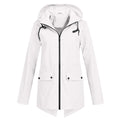 Women's Water-Repellent Zip Jacket with Hood – Lightweight Transitional Coat