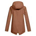 Women's Water-Repellent Zip Jacket with Hood – Lightweight Transitional Coat