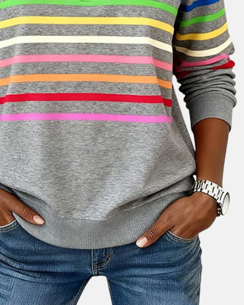 Women's Zip-Neck Sweatshirt – High-Collar Casual Top