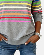 Women's Zip-Neck Sweatshirt – High-Collar Casual Top