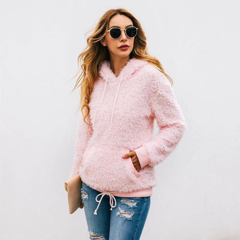 Teddy Fleece Hoodie with Kangaroo Pocket