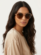 Geometric Oversized Sunglasses – Women's Hexagon Statement Sunglasses