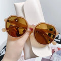 Geometric Oversized Sunglasses – Women's Hexagon Statement Sunglasses