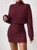 Women's Knitted Jumper Dress – One Piece Winter Ease in 12 Colours