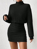 Women's Knitted Jumper Dress – One Piece Winter Ease in 12 Colours