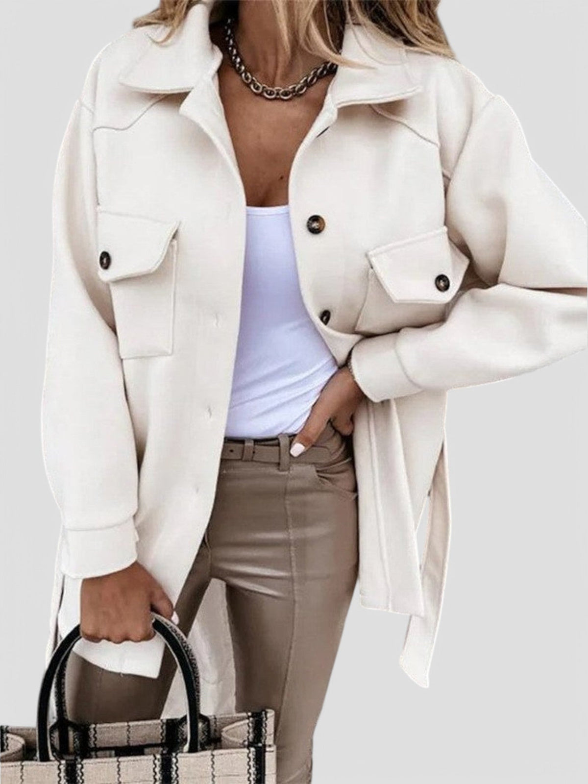 Lightweight Button Jacket – Trendy Layering Jacket in 8 Colours