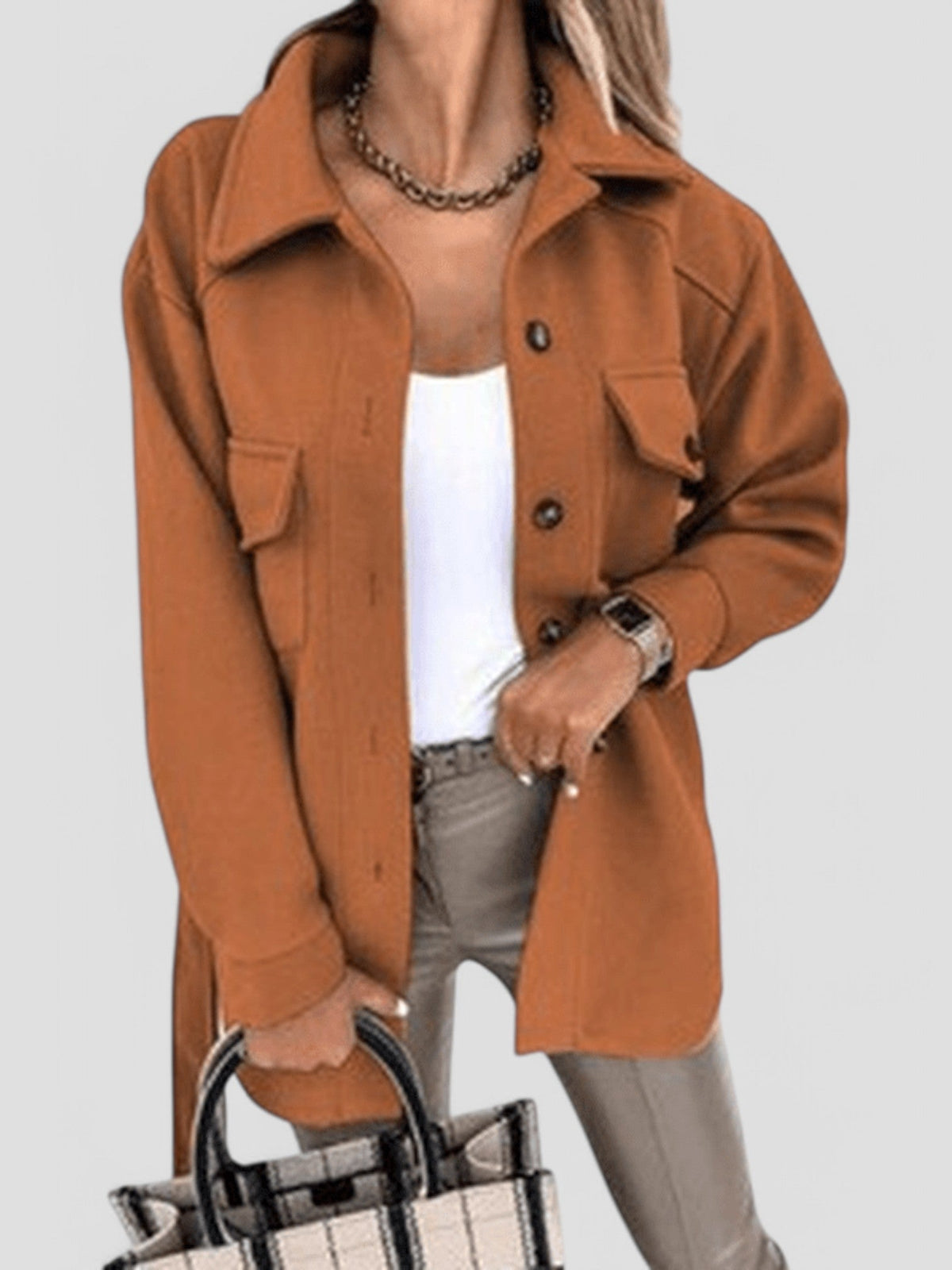 Lightweight Button Jacket – Trendy Layering Jacket in 8 Colours