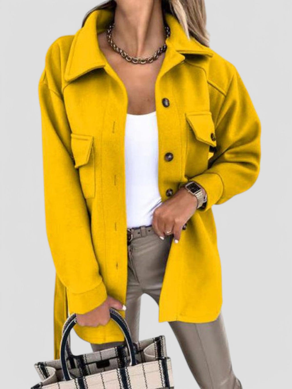 Lightweight Button Jacket – Trendy Layering Jacket in 8 Colours