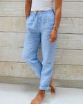 Wide-Leg Linen Trousers - Relaxed Elegant Womens Pants | Meave & Ivy