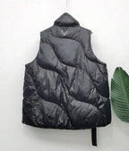 Women's Oversized Padded Puffer Gilet with High Shawl Collar