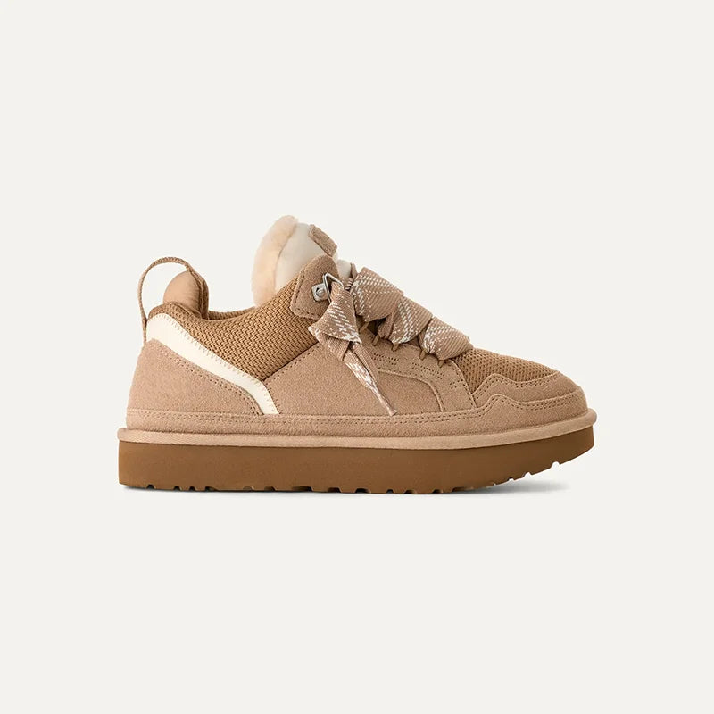 Women's Suede Winter Trainers with Warm Lining – Shearling Style Sneakers