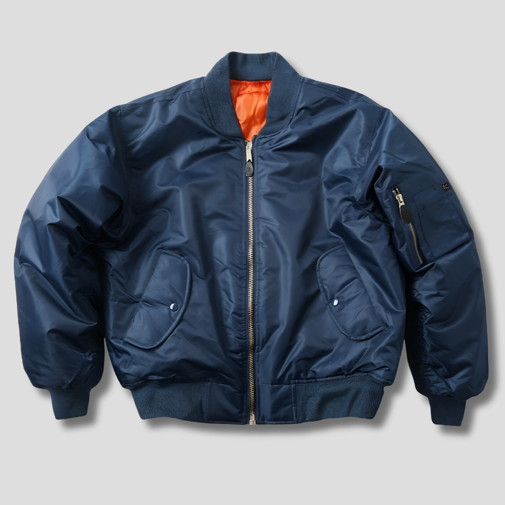 Ribbed Trim Bomber Jacket – Classic Design in 11 Colours