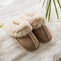 Women's Faux Fur Slippers – Warm Lined Slip-On Shoes