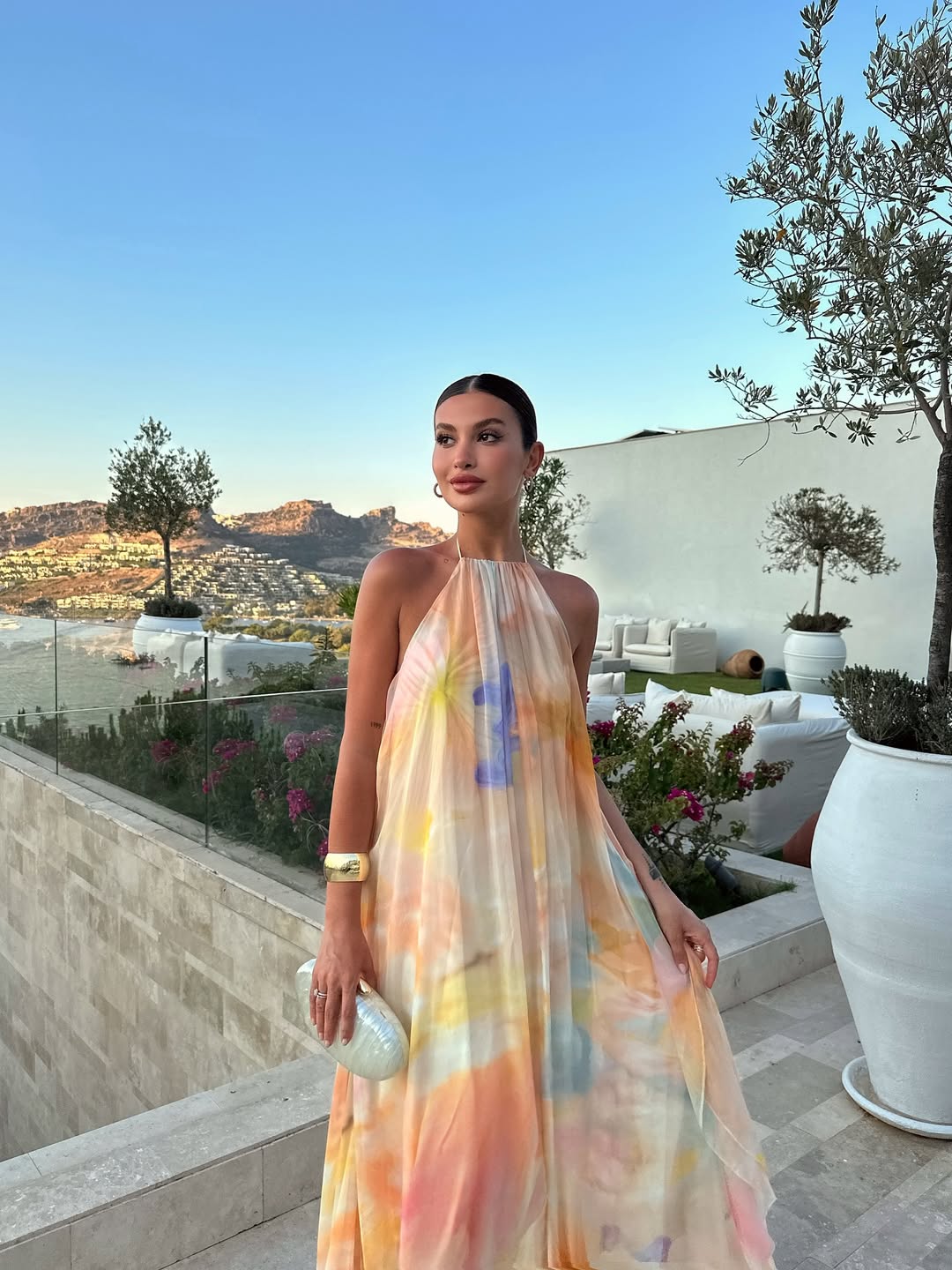 Floral Halter Neck Maxi Dress – Wedding Guest Occasion Dress | Meave & Ivy