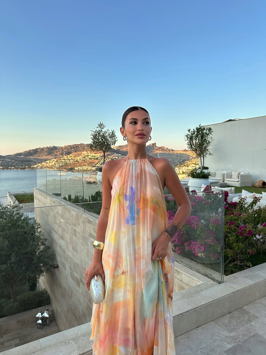 Floral Halter Neck Maxi Dress – Wedding Guest Occasion Dress | Meave & Ivy