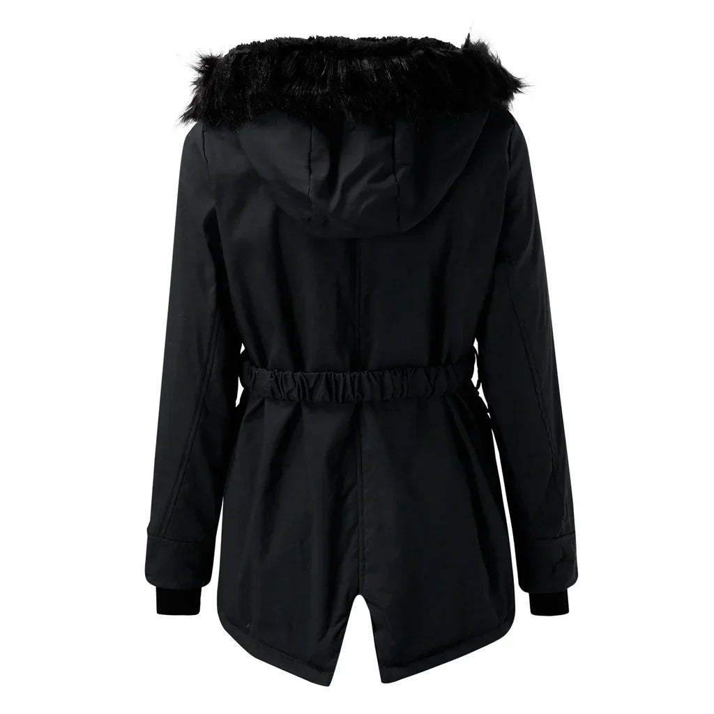 Long Hooded Winter Coat – Warm Padded Longline Jacket