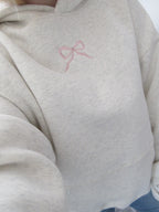 Oversized Hoodie with Bow Detail