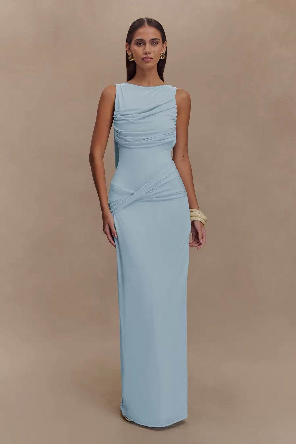 Ruched Bodycon Maxi Dress – Flattering Evening Gown | Meave & Ivy