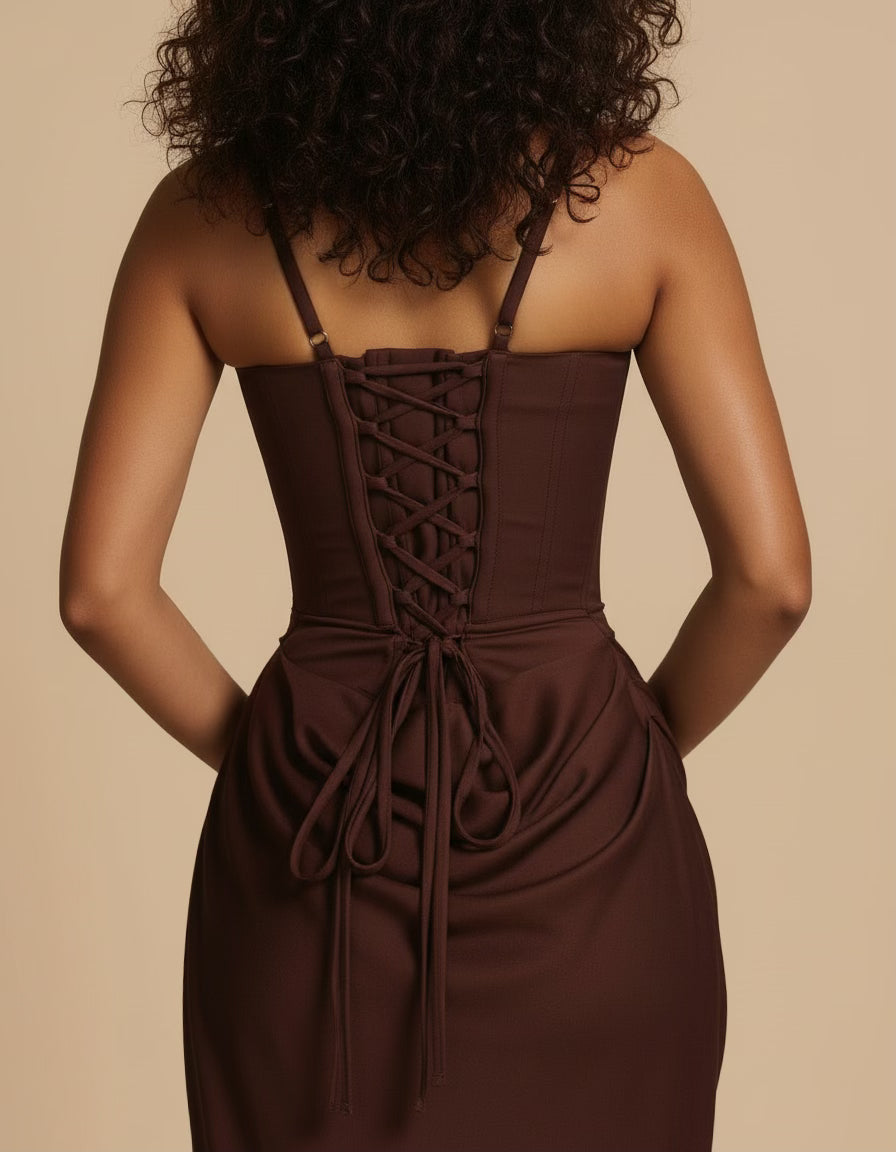 Sculpted Midi Dress – Refined Tailored Fit