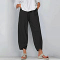 Relaxed Linen Trousers with Tulip Hem