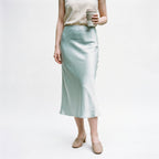 Elastic Waist Midi Skirt