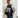 Navy Oversized Football Jersey Top – Women's Varsity Number Print T-Shirt