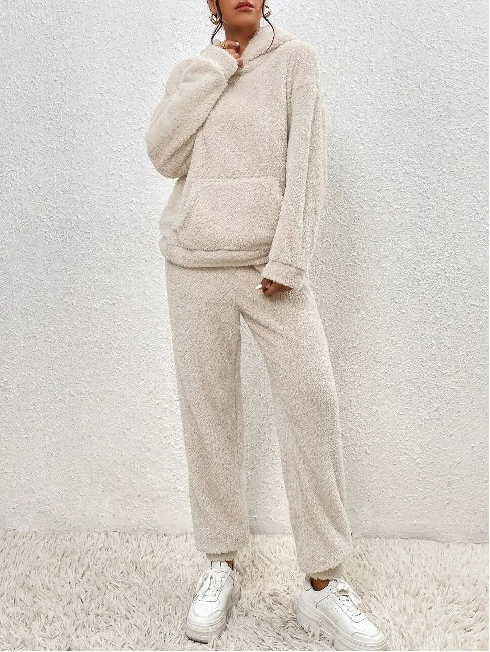 Teddy Fleece Lounge Set – Hoodie and Joggers, 5 Colours