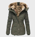 Slim Fit Padded Winter Coat with Hood – Warm Insulated Jacket