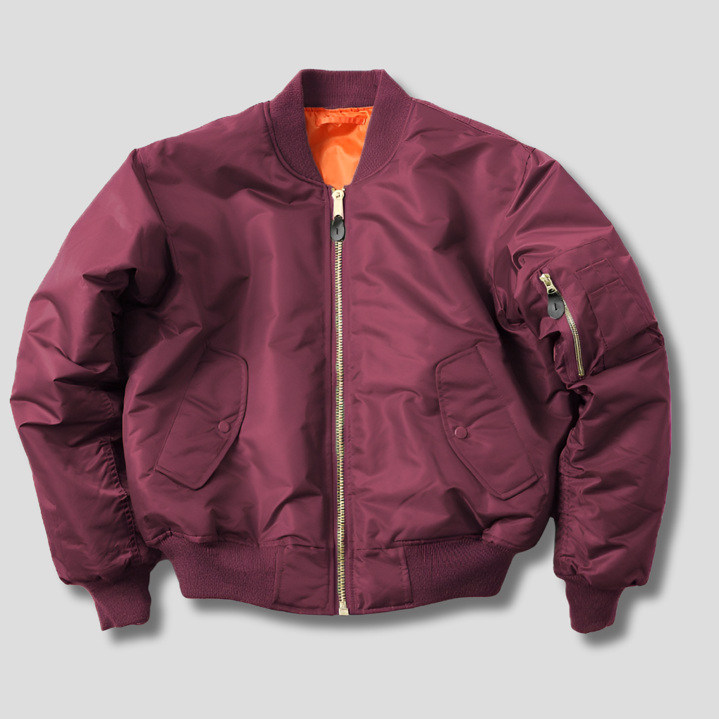 Ribbed Trim Bomber Jacket – Classic Design in 11 Colours