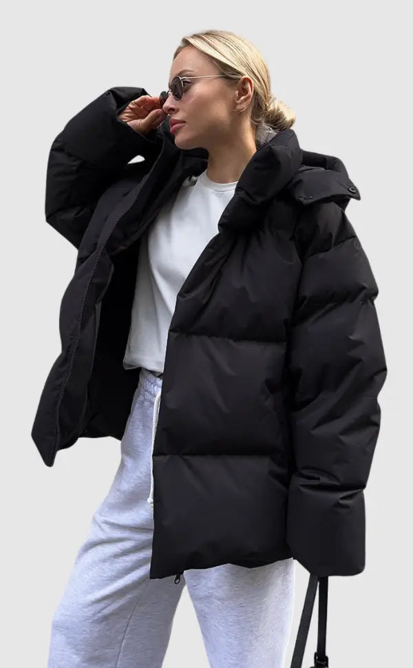 Chic Warm-Design Puffer Jacket – Modern Minimal Look