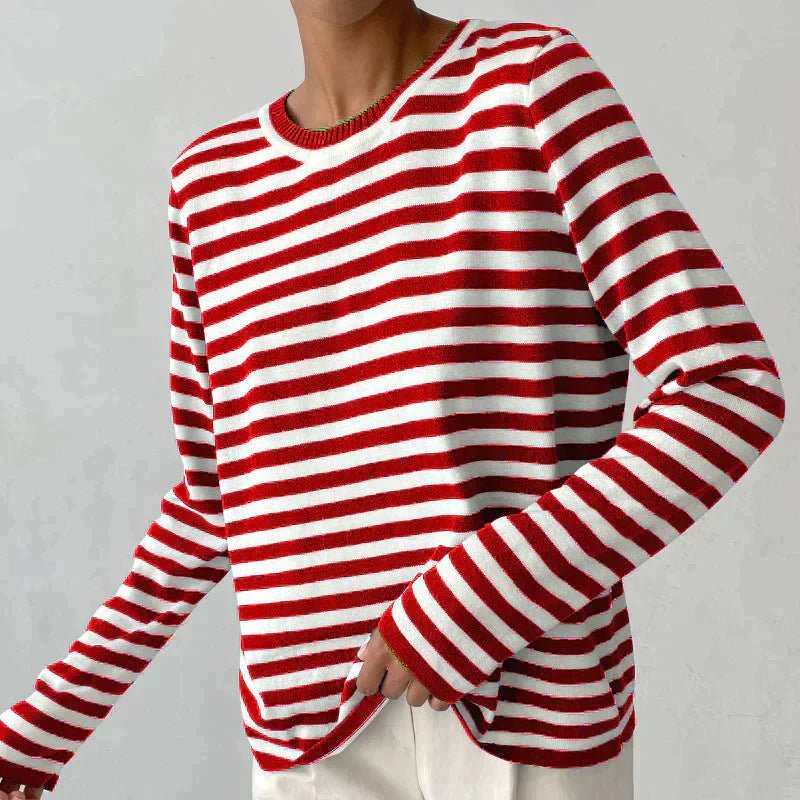 Women's Relaxed Crew Neck Sweater – Casual Long-Sleeve Layer